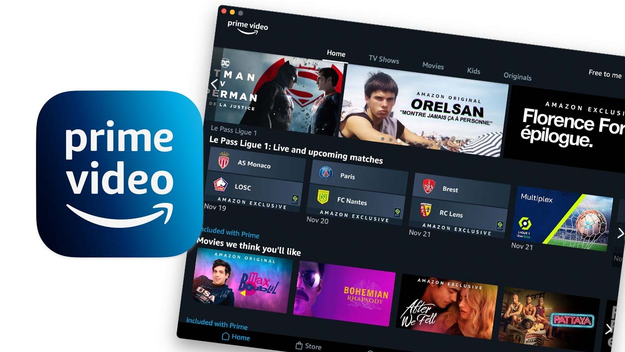 Amazon Prime Video grille la priorité à Netflix et Disney+ avec une appli Mac