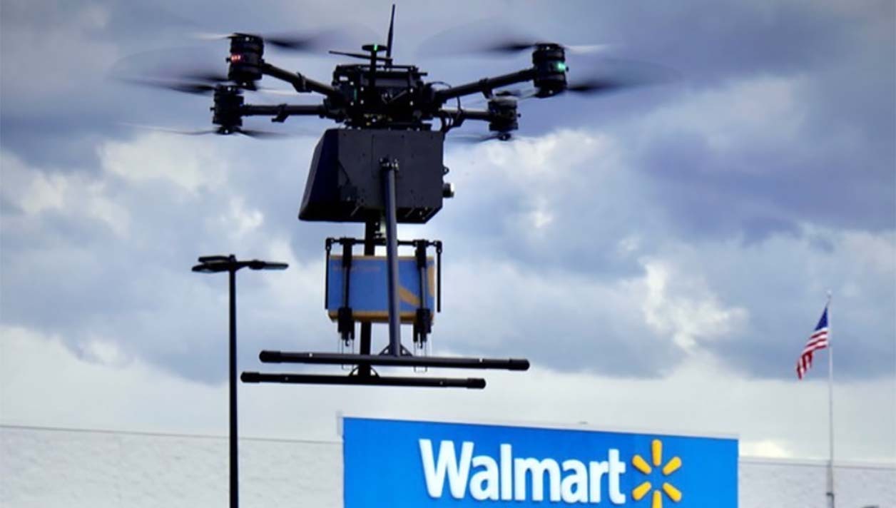 Walmart, géant des supermarchés,  prend Amazon de vitesse, et lance sa livraison par drone