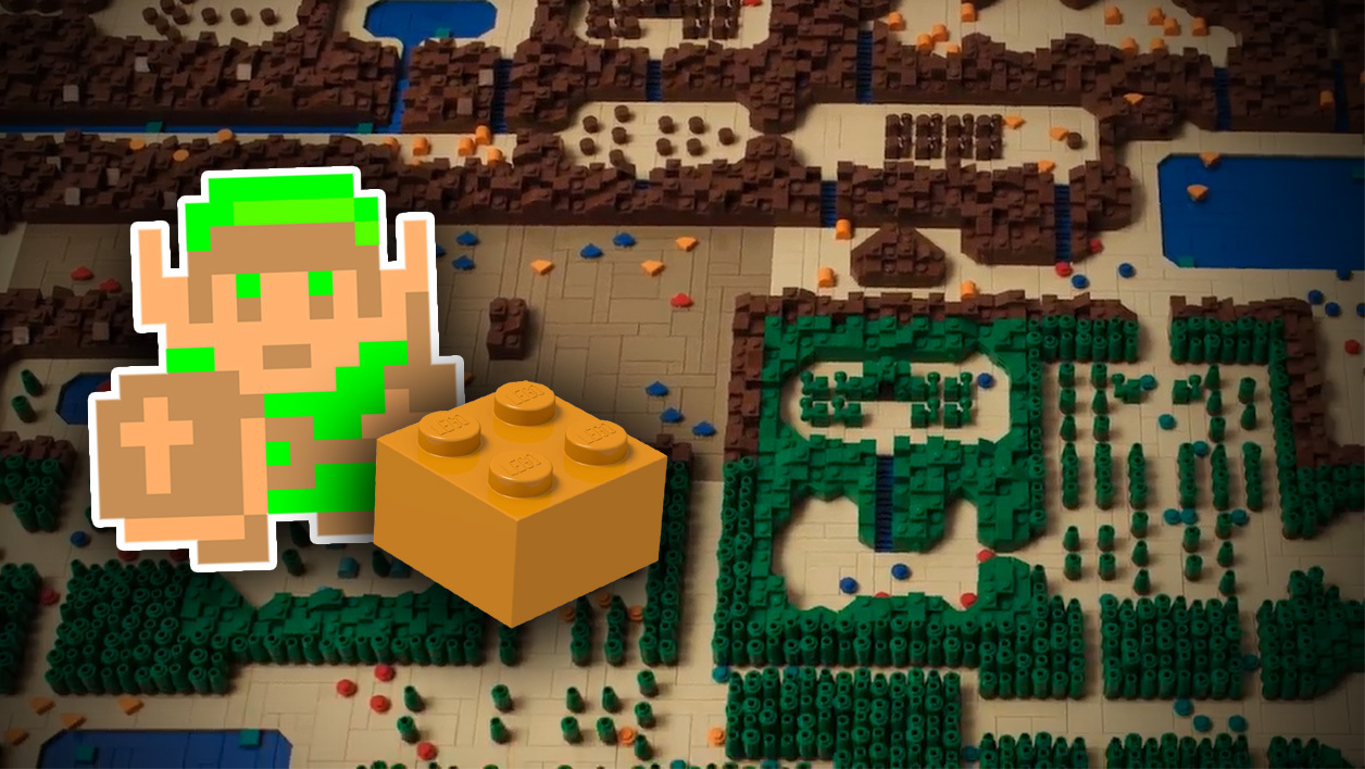 un fan reproduit la carte du tout premier Zelda... avec 25000 briques de Lego