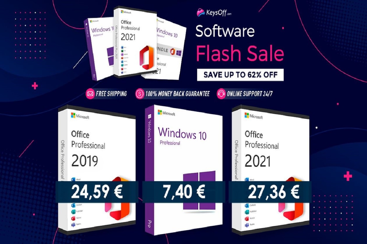Profitez des promos Keysoff et obtenez Windows 10 à 5,75€ et Office à seulement 14,13€