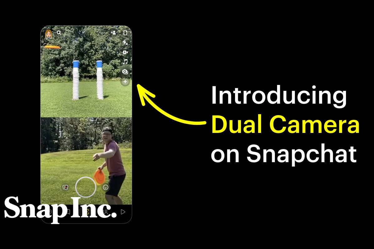 Snapchat utilise les caméras avant et arrière en même temps