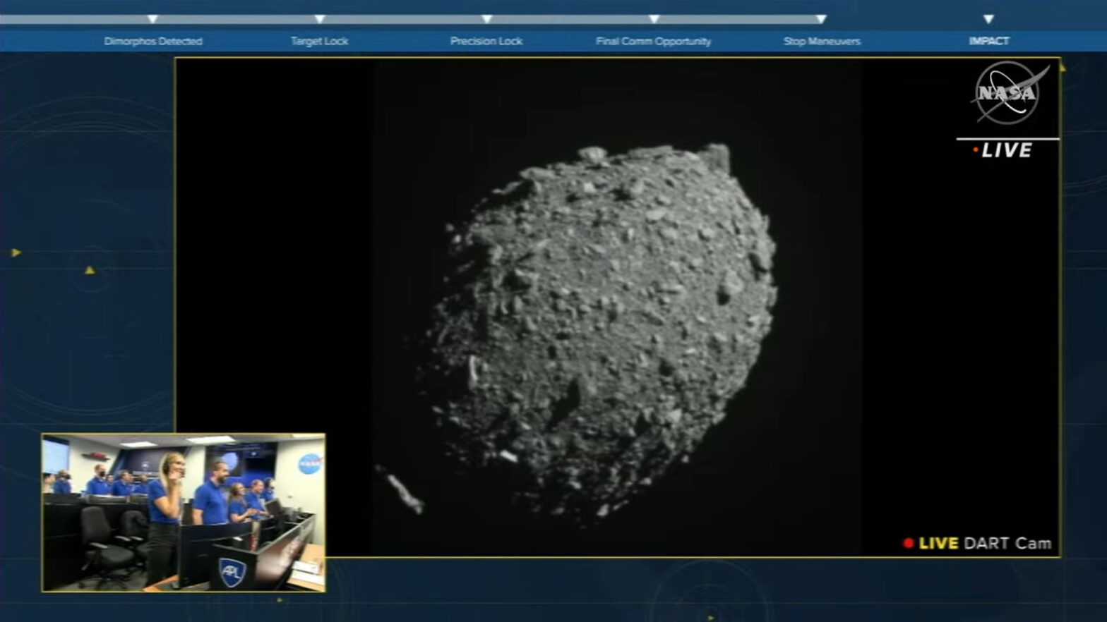 Crash de la mission DART sur l'astéroïde Dimorphos !