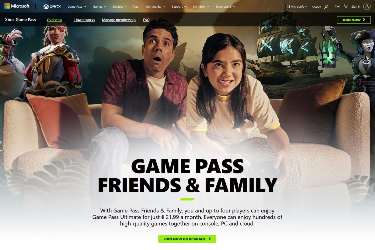 Le Xbox Game Pass Friends & Family officialisé