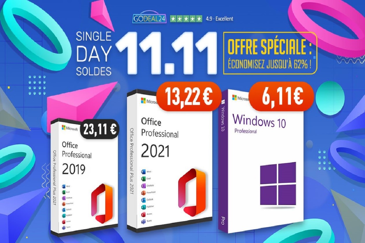 Godeal24 lance ses offres pour le Single Day avec Windows 10 à 6€ seulement !