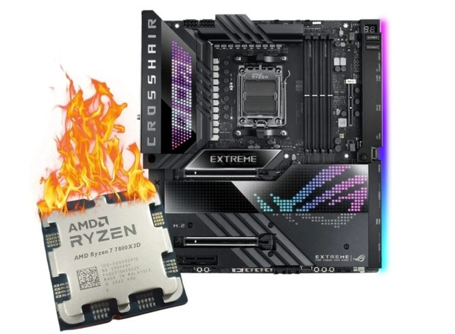 Carte mère ASUS haut de gamme et AMD Ryzen 7000X3D : attention ça flambe !