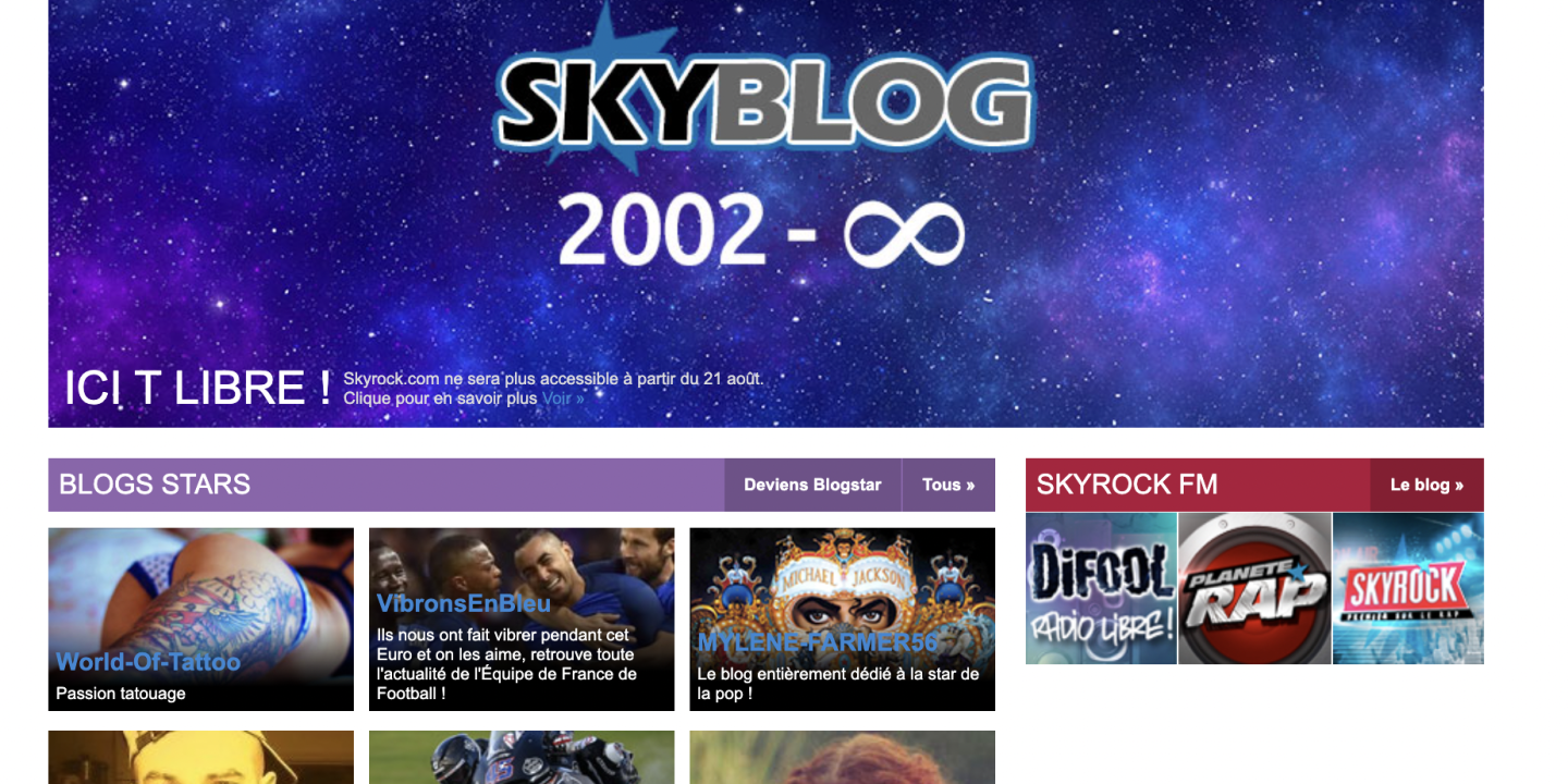 Vous connaissiez Skyblog ? Racontez-nous comment vous vivez l’annonce de sa fermeture