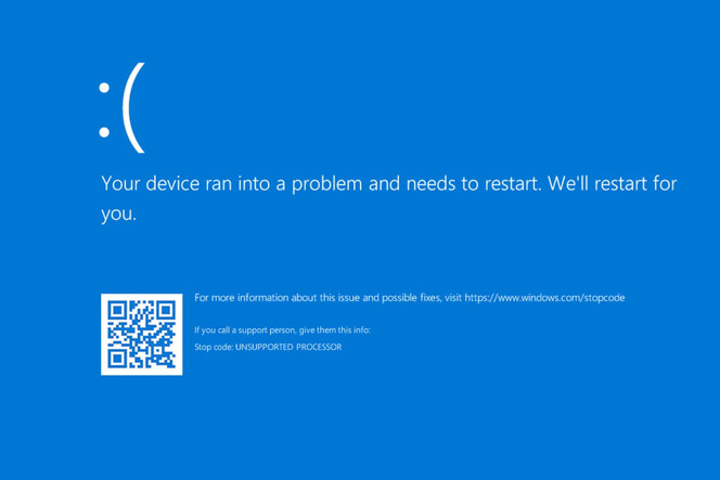 BSOD et processeur non supporté avec Windows : Microsoft se décharge