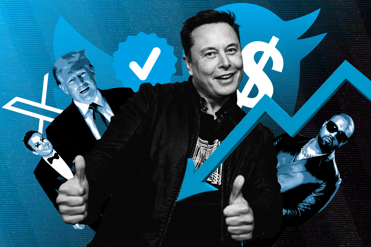 Un an de désinformation et d’errements stratégiques d’Elon Musk sur X (anciennement Twitter) en quarante dates-clés