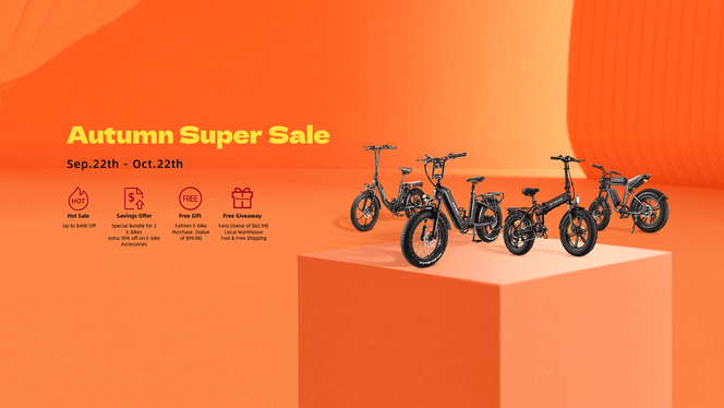 les vélos électriques à l'honneur pour l'Autumn Super Sale !