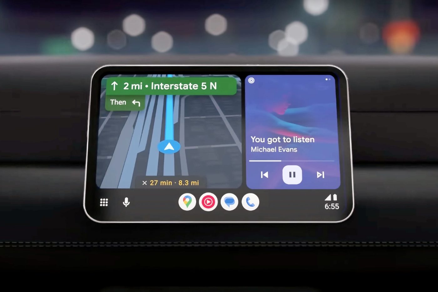 google maps android auto