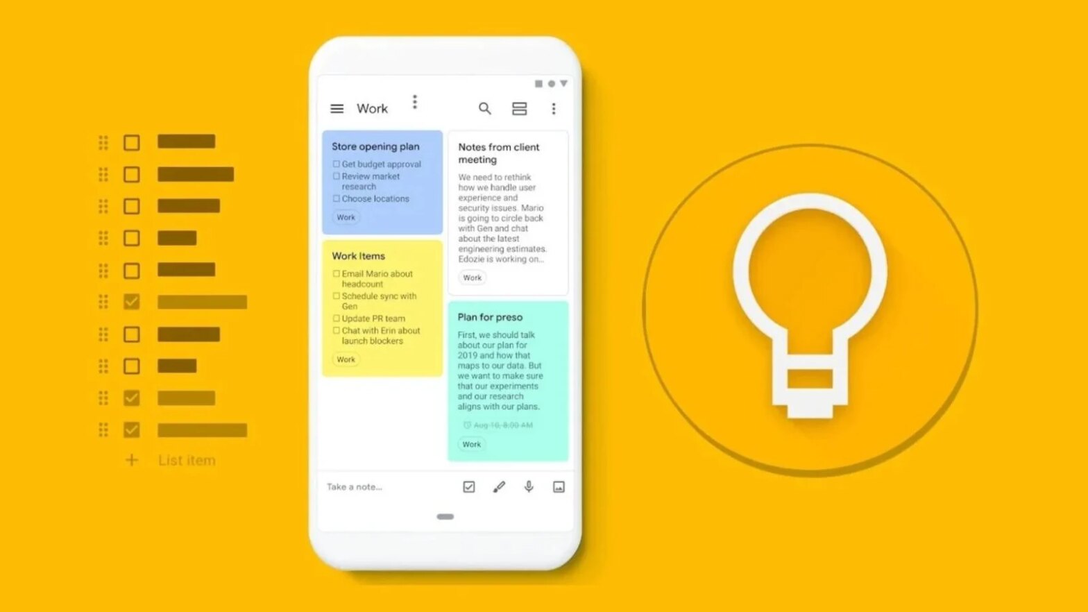 Google Keep ajoute la recherche dans les notes et prépare du lourd