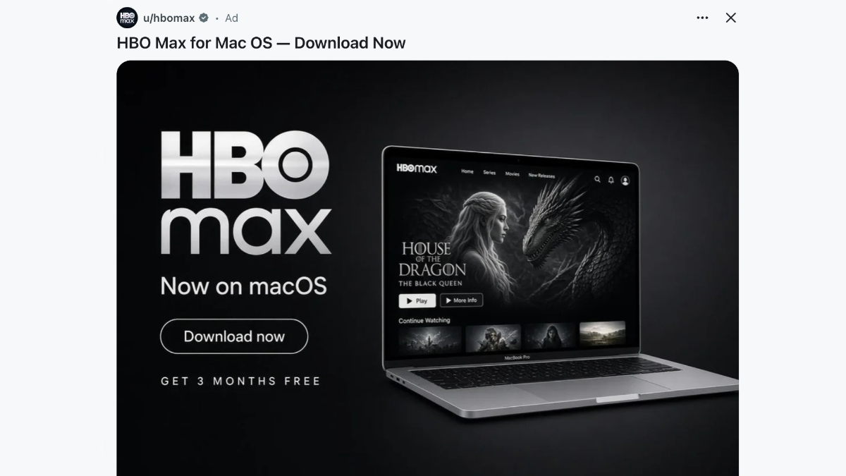 Un compte Reddit de HBO Max compromis pour du malvertising